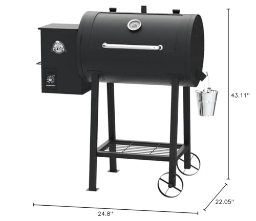 Pellet Grill, 482 Square Inches, Black L186087