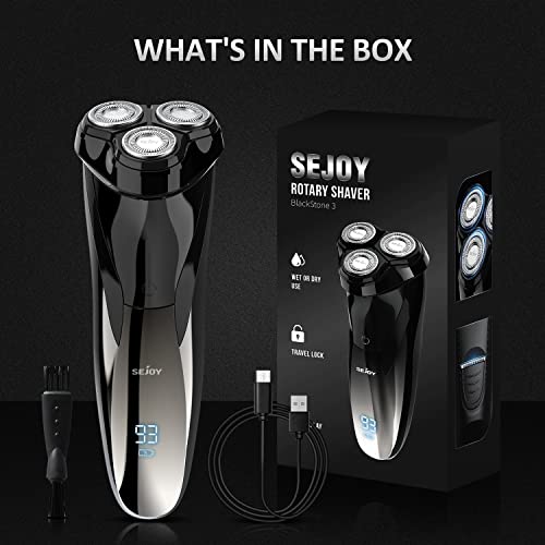 Electric Razor for Men, Cordless Rechargeable Shaver with Pop-Up Trimmer Y74625