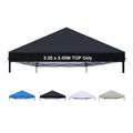 10×10 Canopy Replacement Top Only, Waterproof Pop Up Canopy Tent Top Roof Cover with Ropes, Instant Canopy Top Sunshade Sliver Coated for Outdoor Garden Patio Camping (White,120 Inchs)