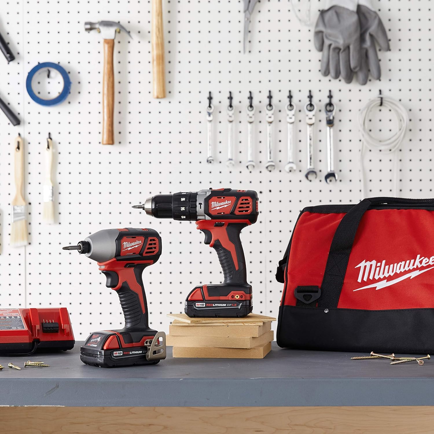 Cordless Hammer Drill and Impact Driver Combo Kit C91662