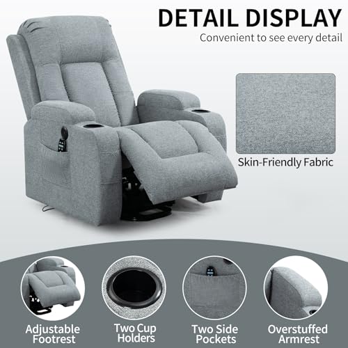 Power Lift Recliner Chair for Elderly with Heated Massage and USB Port Q45191
