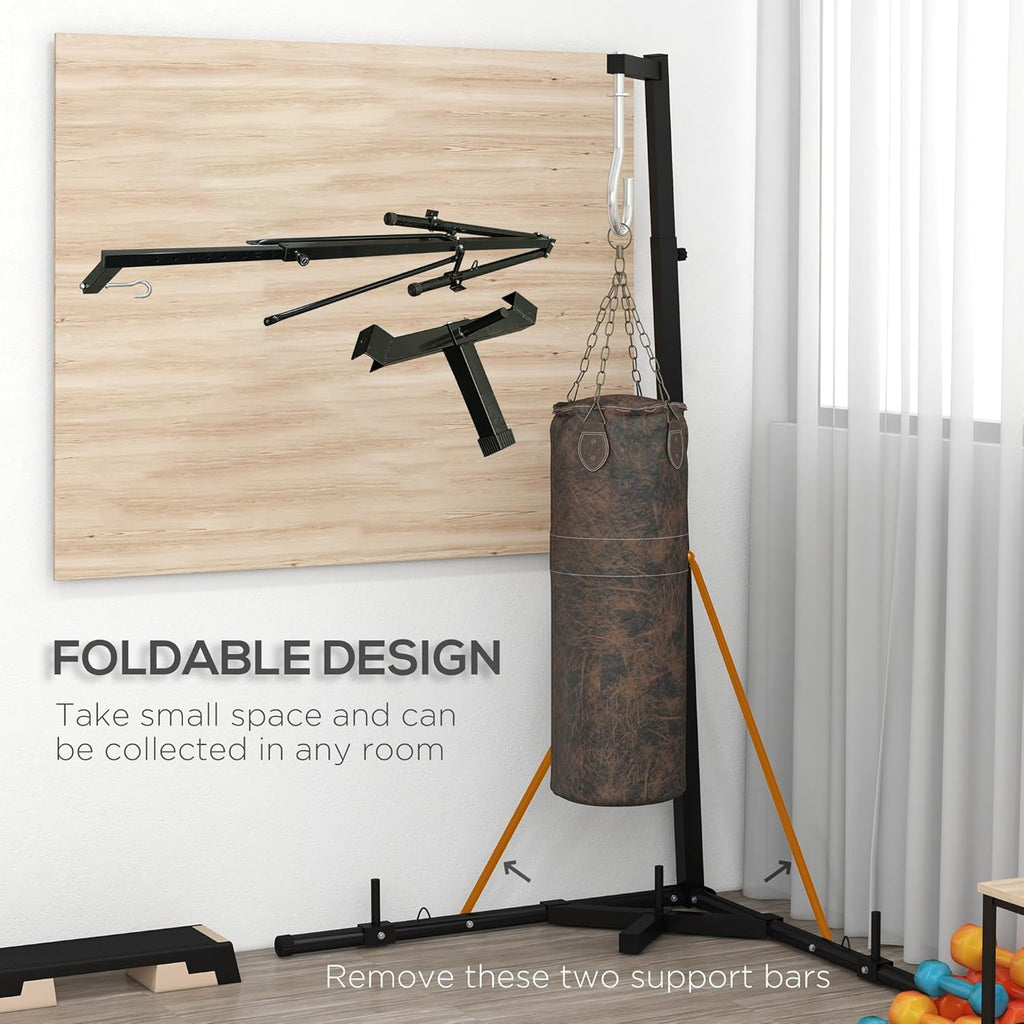 Foldable Punch Bag Stand, Height Adjustable, Heavy Bag Stand Only X45932