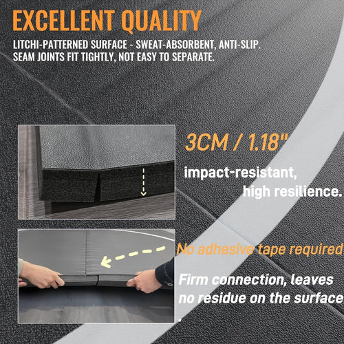 10 x 10 ft Jiu Jitsu Mat for Home Training N93438
