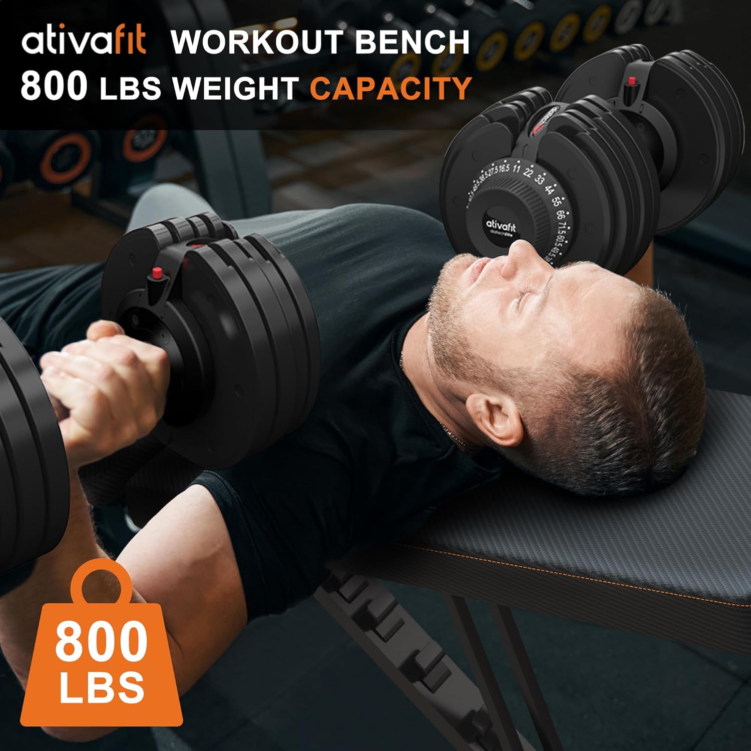 Folding Weight Bench for Full Body Workout, Incline & Decline Home Gym Y1881
