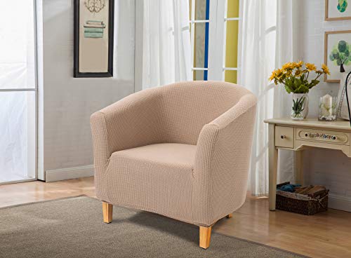 Stretch Tub Chair Cover, Jacquard Club Chair Slipcover, Non-Slip Armchair Cover P125051