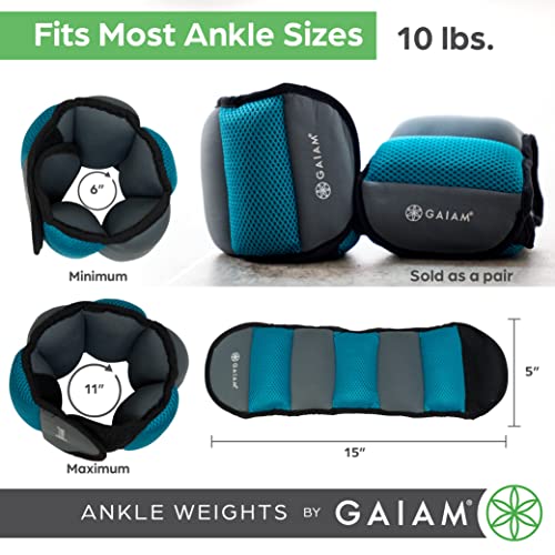 Ankle Weights for Strength Training with Adjustable Straps H545884