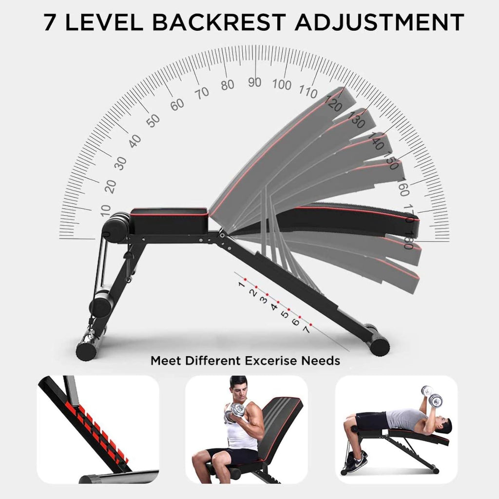 Adjustable Folding Weight Bench for Home Gym Y162