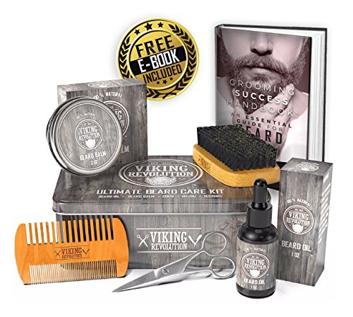 Beard Growth Kit with Oil, Balm, Serum, Derma Roller & Comb P404