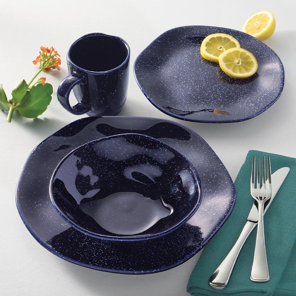 Ryo-Sapphire Porcelain 16 Piece Dinnerware Set Service for 4