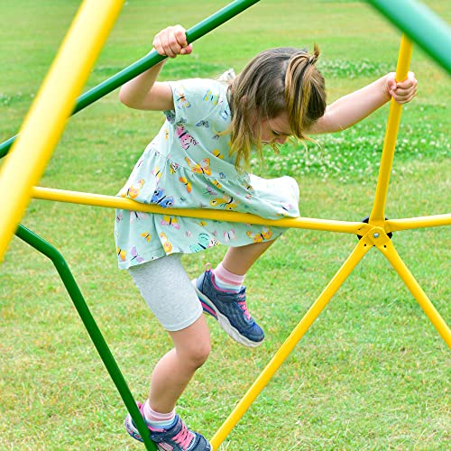 Kids Climbing Dome Tower - 12 ft Jungle Gym Geometric Climber with Rust & UV Resistant Steel I868