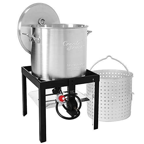 Seafood Boiling Kit with Strainer, Aluminum Propane Gas Boiler H92024