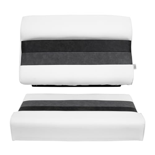 Pontoon Bench Seat Cushion Set, Grey/Navy/Blue N37144