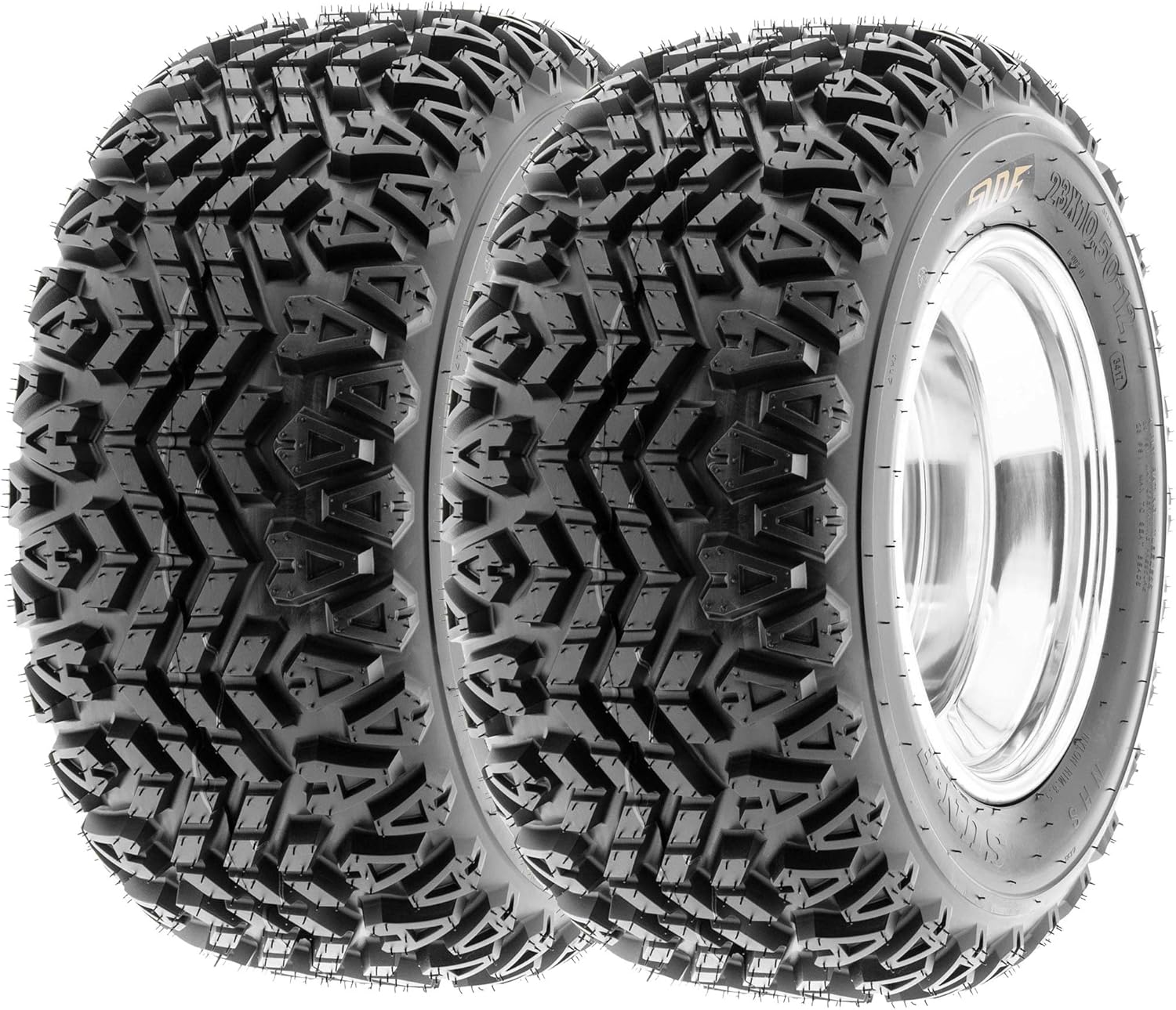 [Set of 2] SunF 20x10-8 20x10x8 ATV UTV Tires 4 Ply Golf Cart Lawn Mower Quad G003 [ Rim(s) NOT included ]