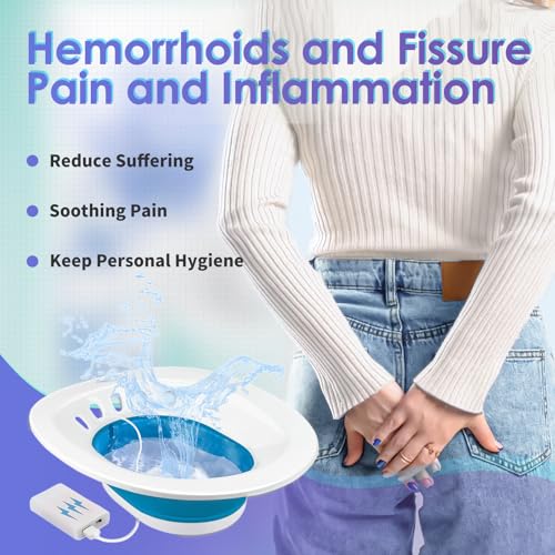 Collapsible Electric Sitz Bath for Toilet Seat, Postpartum Perineum Relief Q430848