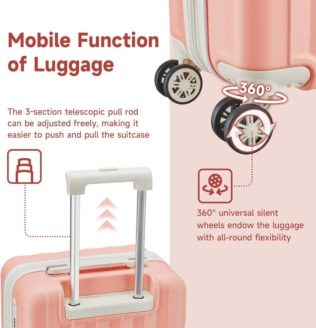 Luggage Set 4 Piece Expandable Hardside with Spinner Wheels TSA Lock O7180