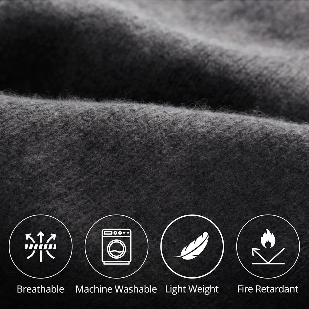 Grey 62x80 Military Wool Blanket for Camping U993290
