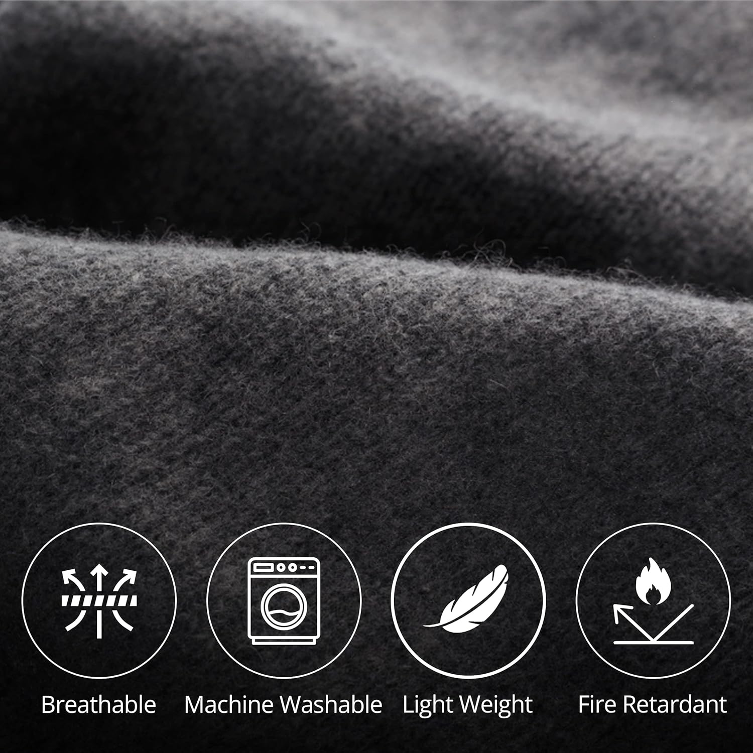 Grey 62x80 Military Wool Blanket for Camping U993290