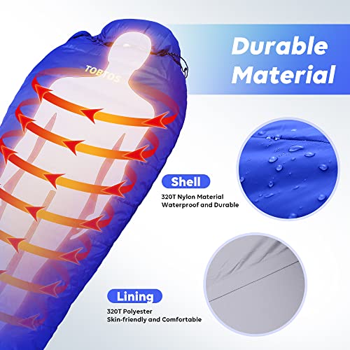 Mummy Sleeping Bag, 4 Season Warm & Cold Weather Camping, Lightweight with Compression Sack V329