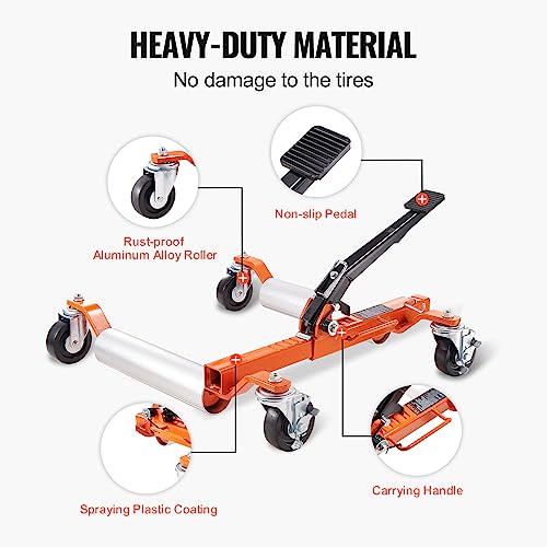 Wheel Dolly Car Skate, Heavy Duty Ratcheting Tire Skate for Car Truck RV Trailer, 1500 LBS N2265