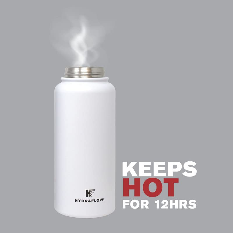 Triple Wall Vacuum Insulated Water Bottle with Wide Mouth Lid, 25oz, Stainless Steel L639370