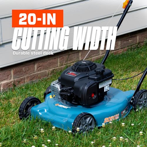 Gas Lawn Mower, 21-Inch, 140 cc, 2-in-1 Push Lawnmower K81082