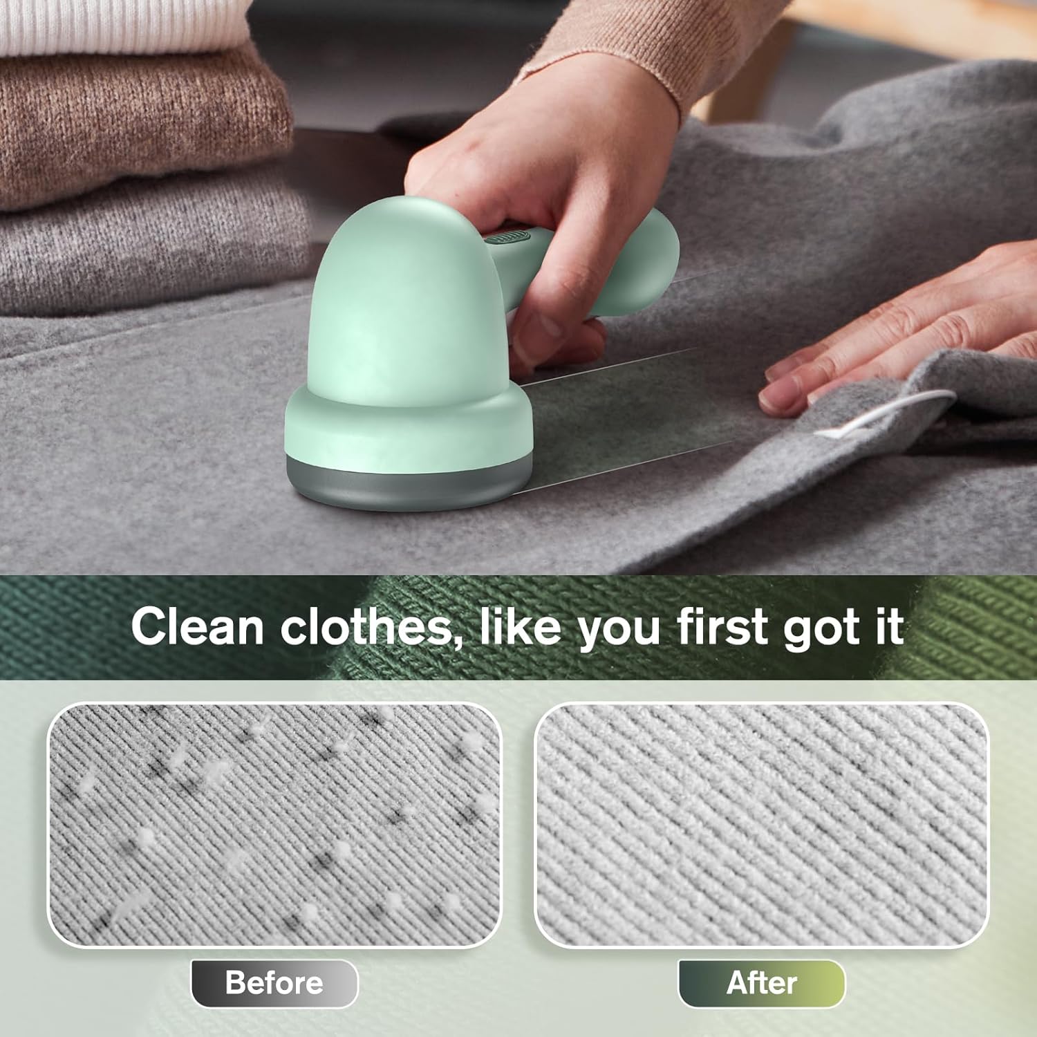 Fabric Shaver, USB Powered Lint Remover with Stainless Steel Blades F974563
