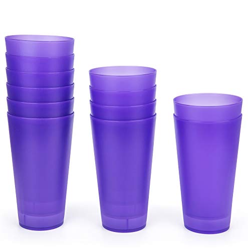 32-ounce Plastic Tumblers/Large Drinking Glasses/Party Cups/Iced Tea Glasses Set of 6, 6 Assorted Colors | Unbreakable, Dishwasher Safe, BPA Free