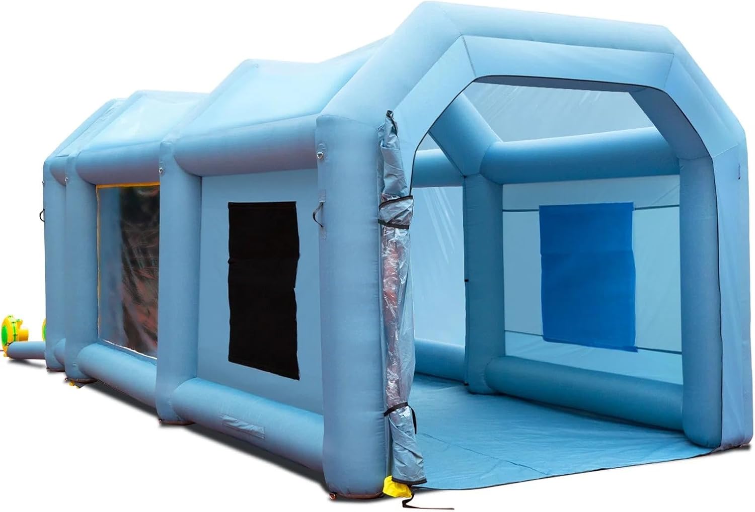 ECILKUC Inflatable Paint Booth, 20x10x8ft Inflatable Spray Booth, High Powerful 480W+750W Blowers Spray Booth Tent, Car Paint Tent Air Filter System for Car Parking Tent Workstation Motorcycle Garage