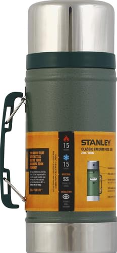 Insulated Food Jar, Stainless Steel, 24 oz, Hammertone Green T204323