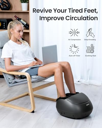 Foot Massager with Heat, Shiatsu Deep Kneading, Electric Foot Massage Y23619