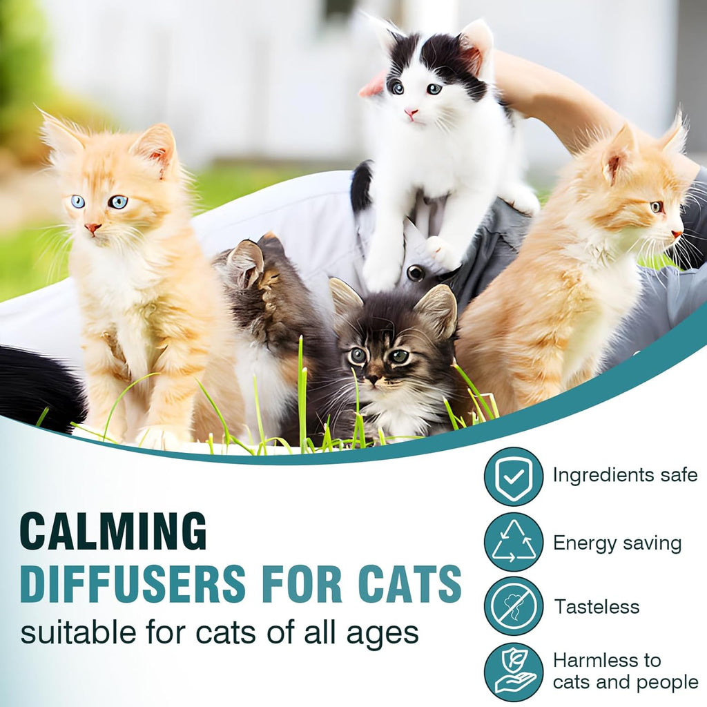 Cat Calming Diffuser 3-in-1 Pheromone Refill for Stress Relief, 60 Days U32118