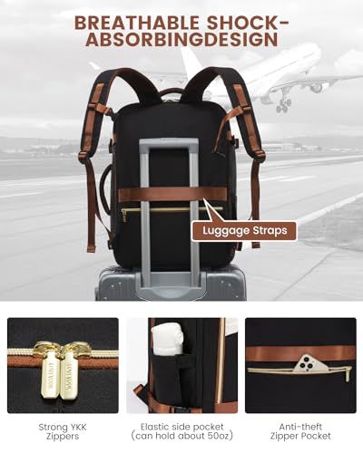 Travel Backpack 40L Carry On with Packing Cubes, Fits 17 Inch Laptop L244948