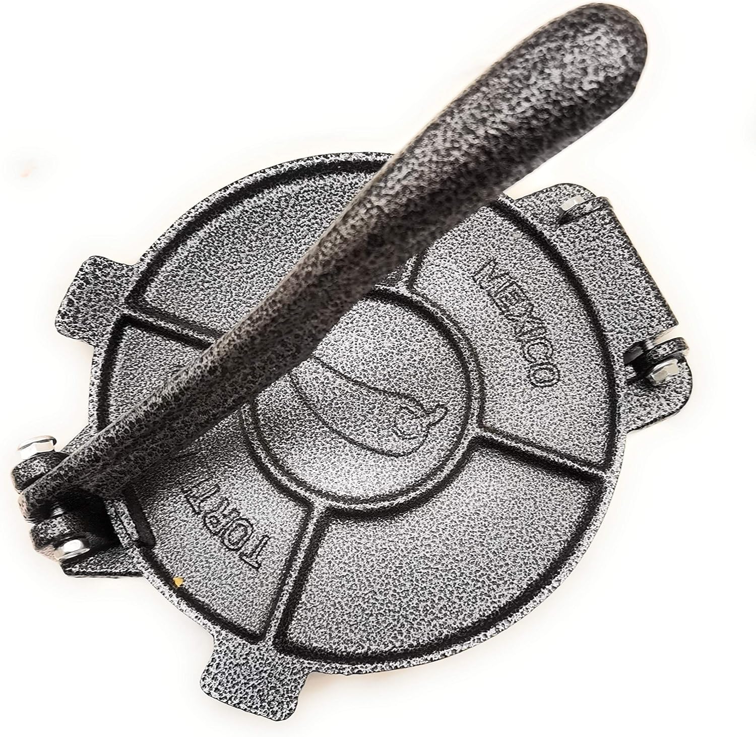 Vivicreate 8 Inch Cast Iron Tortilla Press Tortilla Maker Flour Tortilla Rotis Press Pataconera Seasoned with Flaxeed Oil Black