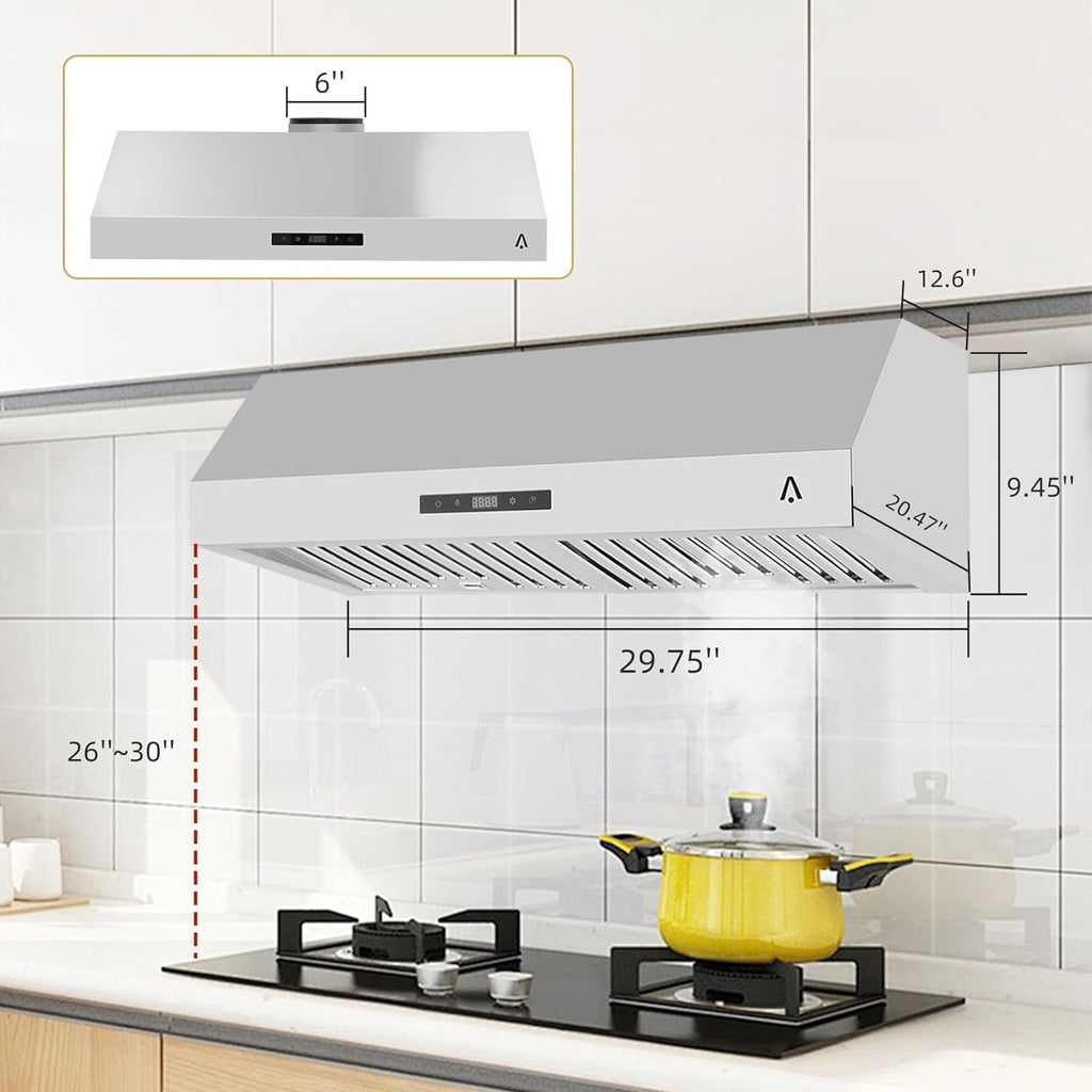 Stainless Steel 30 Inch Under Cabinet Range Hood with 3-Speed Exhaust Fan X705150