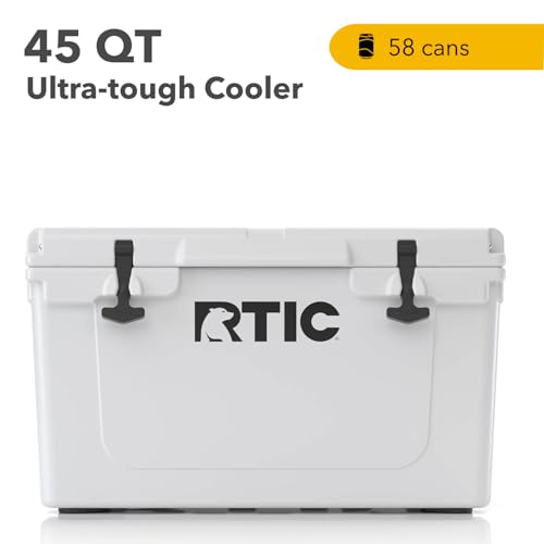 45 QT Insulated Hard Cooler Ice Chest for Camping, Picnic, Fishing Y5474