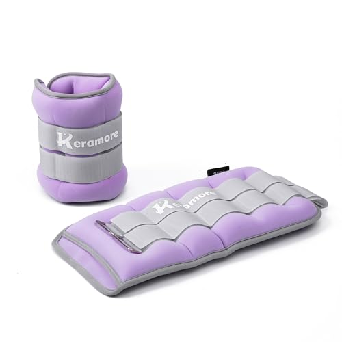 Ankle Weights, 1/2/3/4/5/6/8/10/12 LBS (1 Pair) Wrist Arm & Leg Weighted for Women Men Kids with Elongated Strap for Exercise, Fitness, Jogging, Aerobics, Yoga, Dancing and Physical Therapy