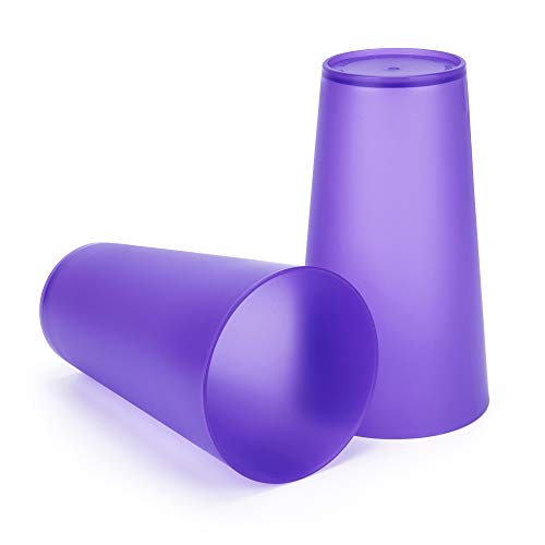 32 oz Plastic Tumblers Set of 6, Assorted Colors, Dishwasher Safe A380