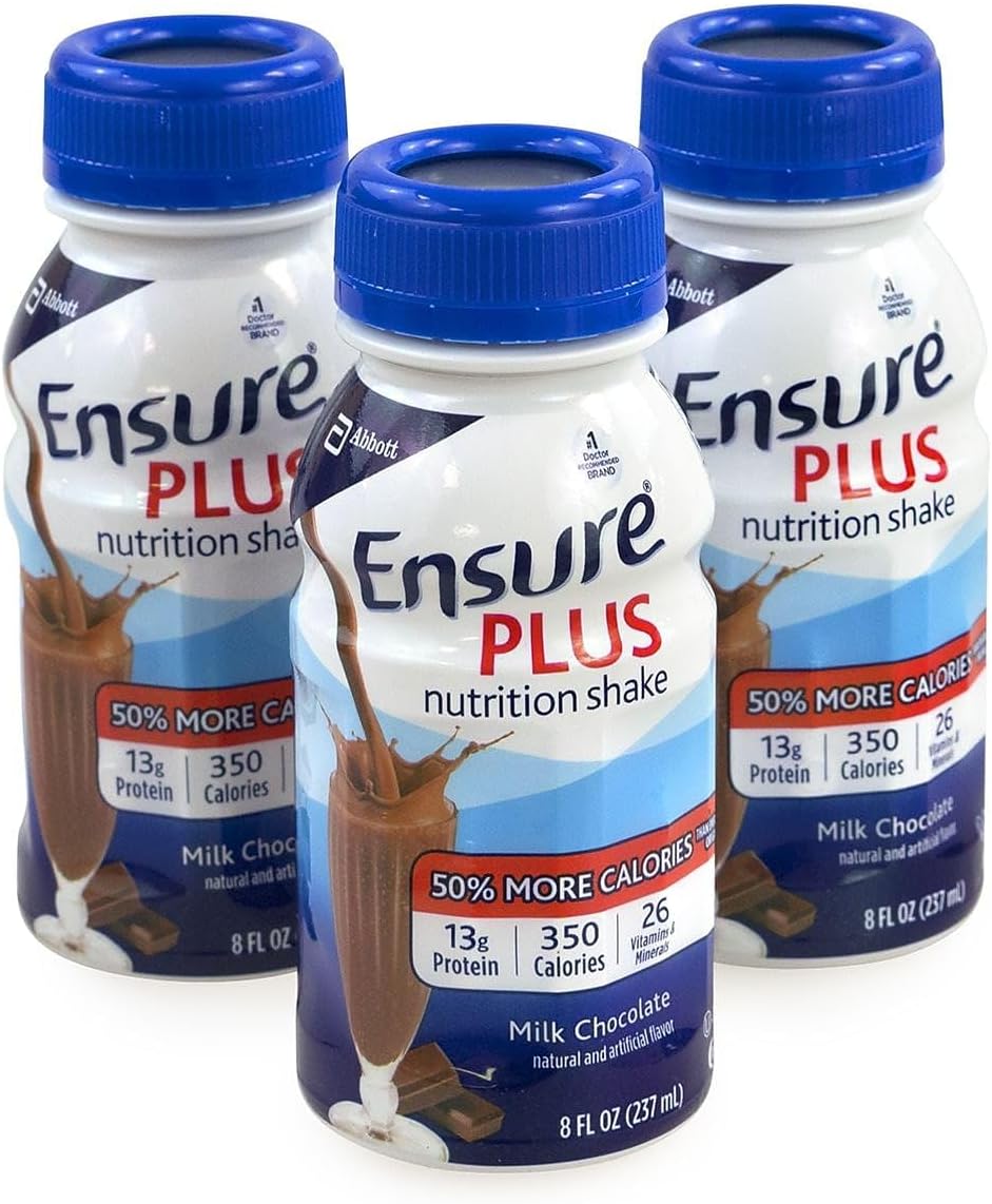 Ensure Plus Creamy Milk Chocolate Shake - 24 x 8 Ounce Bottles