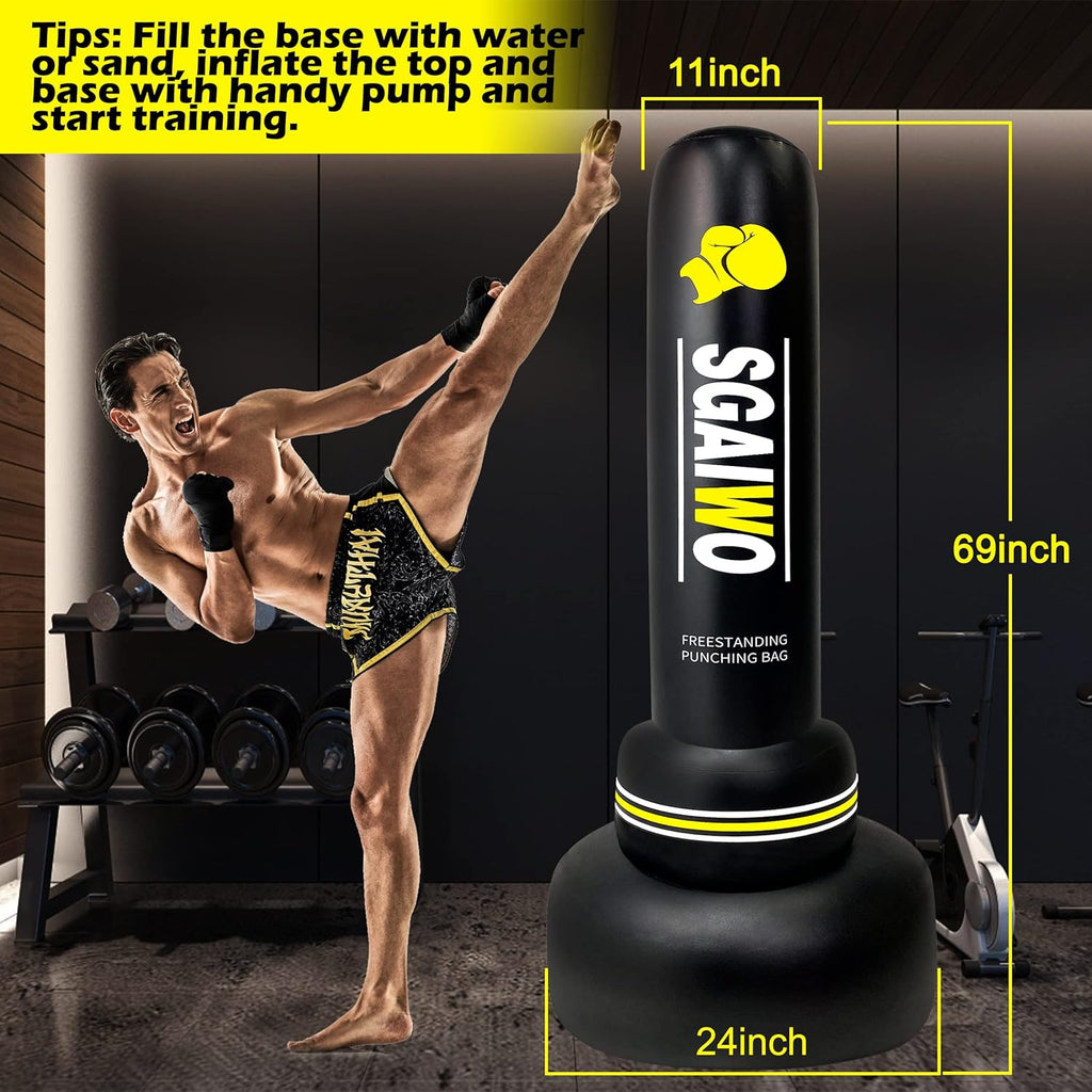 Freestanding Heavy Punching Bag with Stand for Adults MMA Training I167090