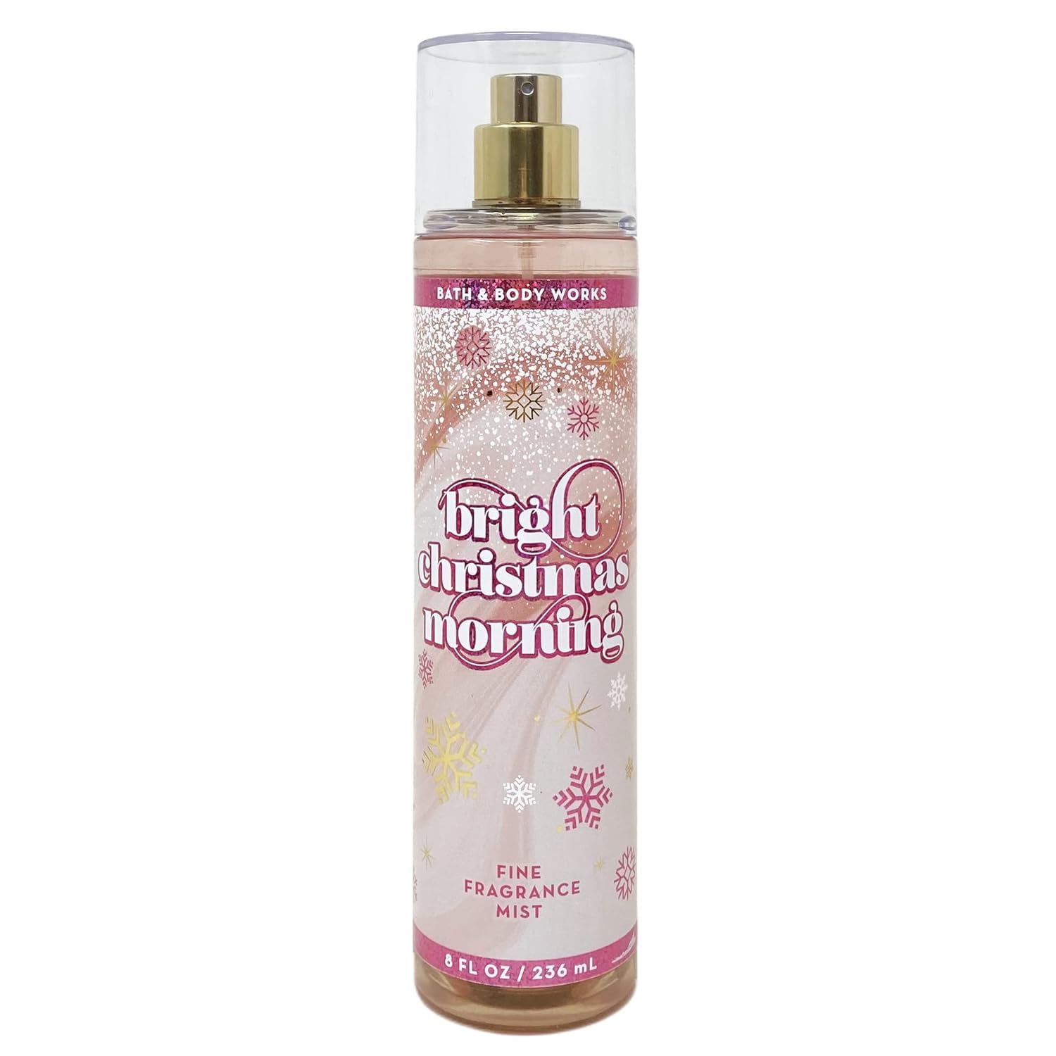 Bath & Body Works Fine Fragrance Body Spray Mist 8 fl oz / 236 mL (Bright Christmas Morning) Packaging Design Varies