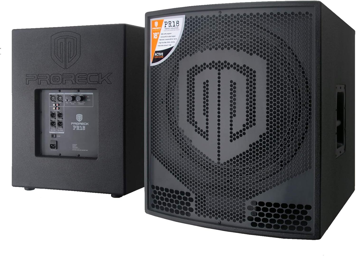 PRORECK PR18 18 inch 2000W P.M.P.O Active Powered PA DJ Subwoofer Cabinet (ONE subwoofer)
