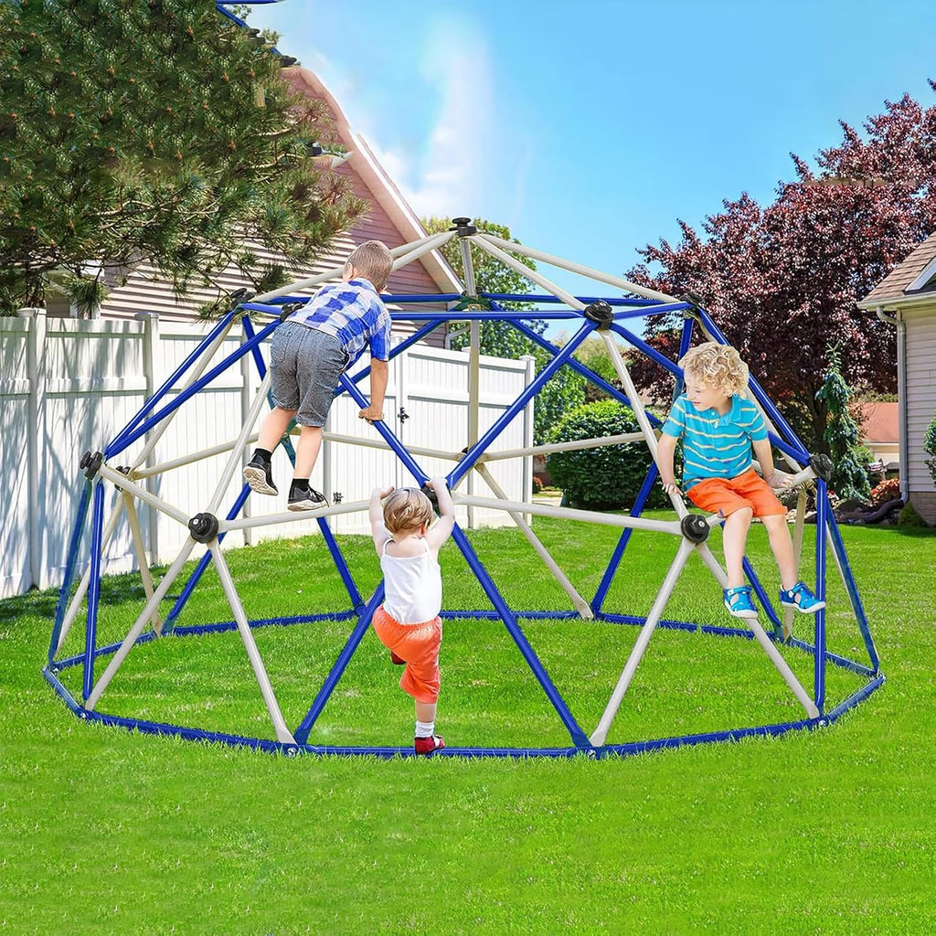 Climbing Dome, 10ft Jungle Gym Outdoor Climbing Toys for Kids, Dome Climber Jungle Gym for Kids Ages 8-12 Outdoor, Kids Climbing Dome, with Hammock Playground Equipment