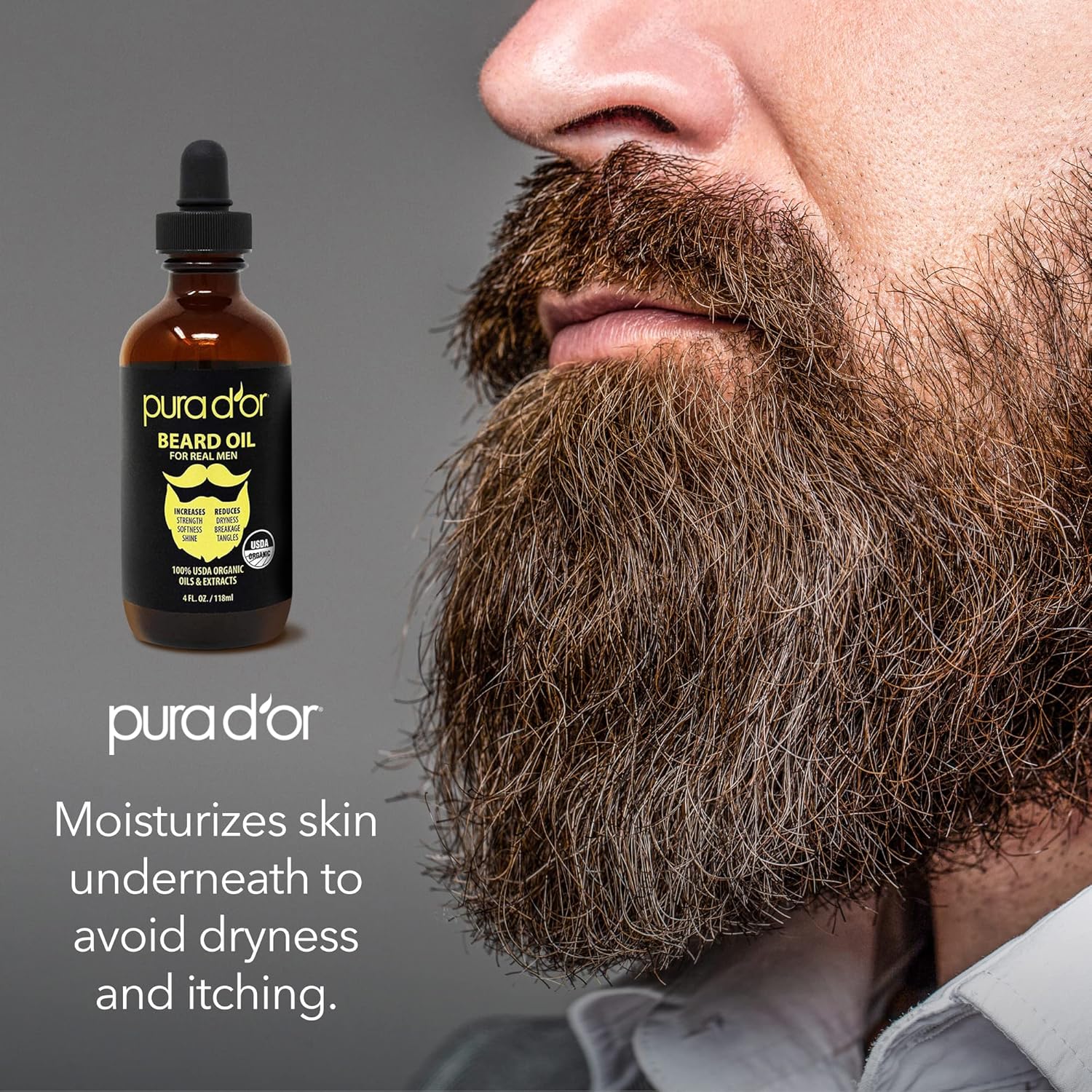 Organic Beard Oil with Argan and Jojoba for Mustache Care R7995