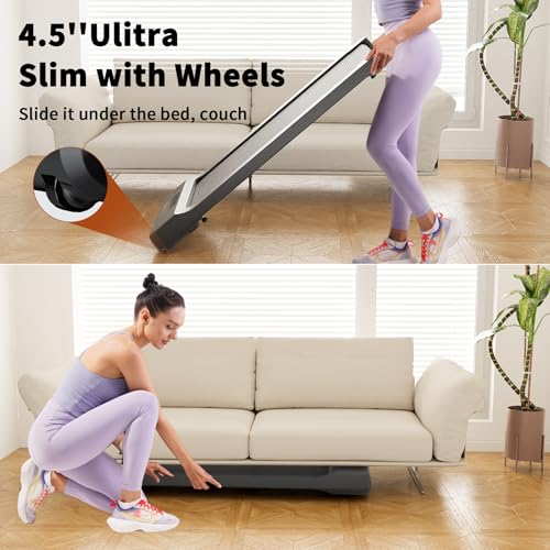 Under Desk Treadmill 2 in 1, Low Noise Portable Walking Pad with Remote Control C8765