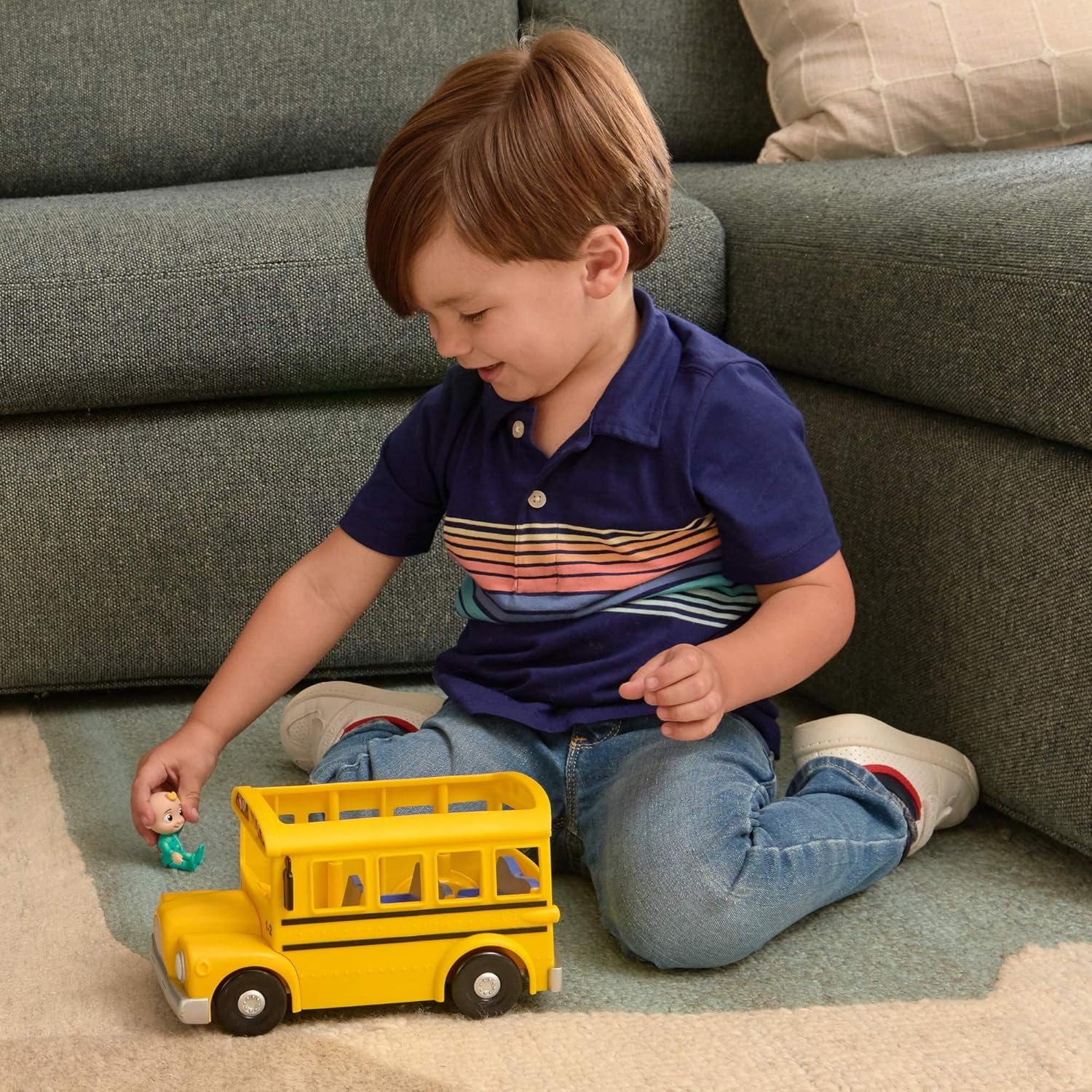 Musical Yellow School Bus with Removable Figure P812391
