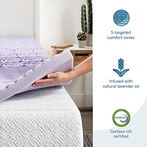 3 Inch Twin Memory Foam Mattress Topper with Gel Infusion U949651
