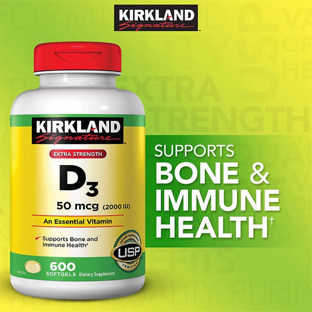 Vitamin D3 2000 IU 600 Softgels, 2-Pack Y5287