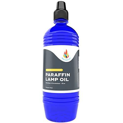 The Dreidel Company Liquid Paraffin Lamp Oil - Half-Liter (500mL) - Smokeless, Odorless, Ultra Clean Burning Fuel for Indoor and Outdoor Use (Clear)