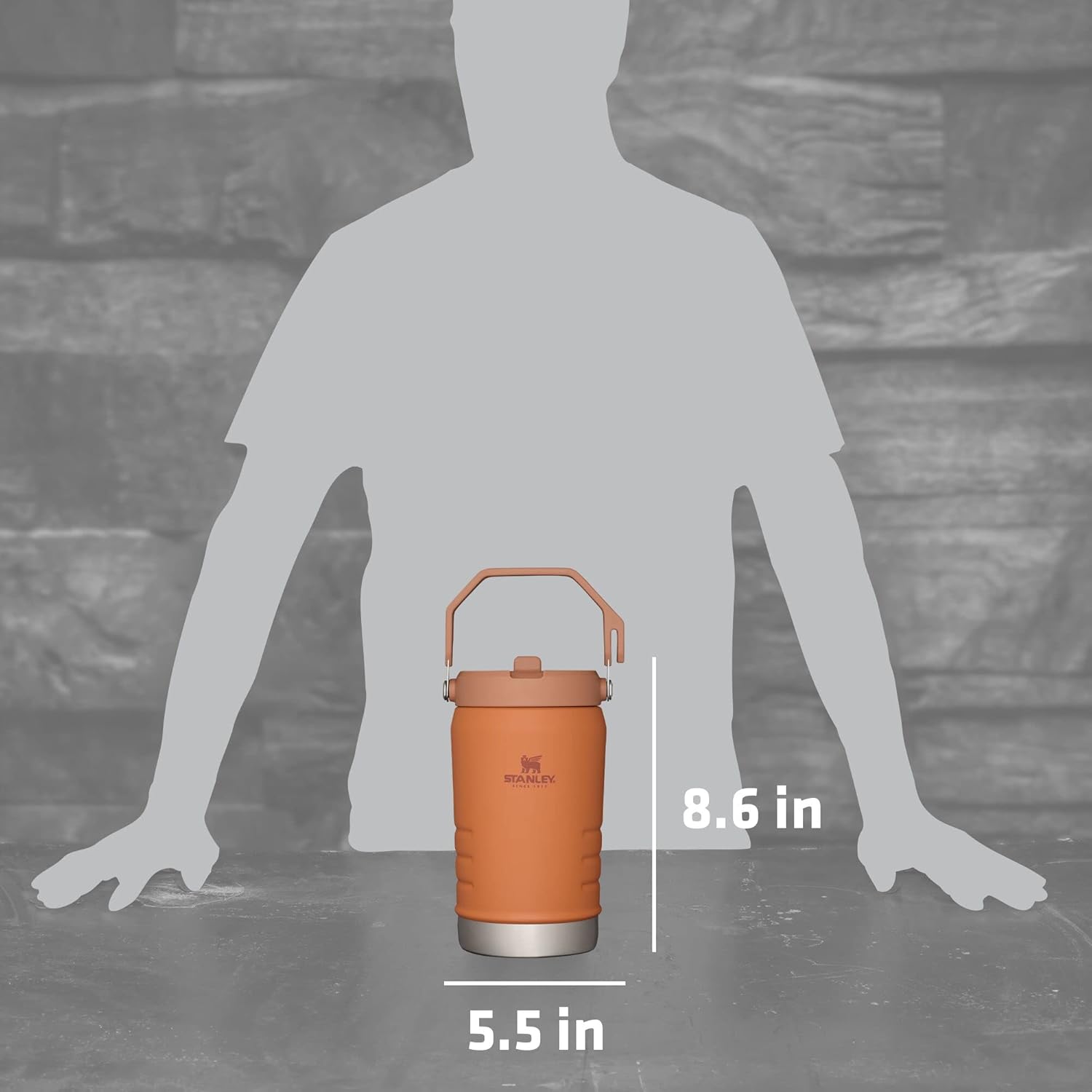 Stainless Steel Water Jug with Straw, Vacuum Insulated, 40OZ Z420774