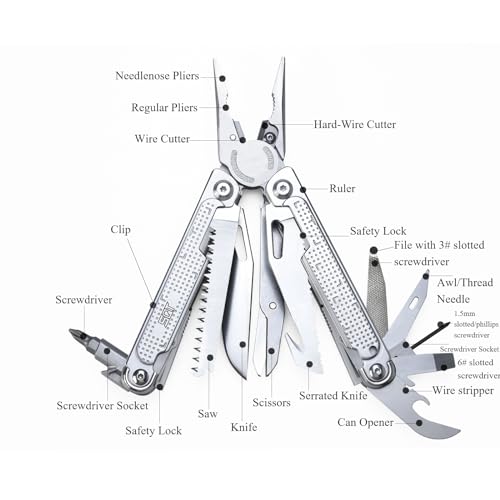 18-in-1 Foldable Multitool for Camping and Home Repairs J380